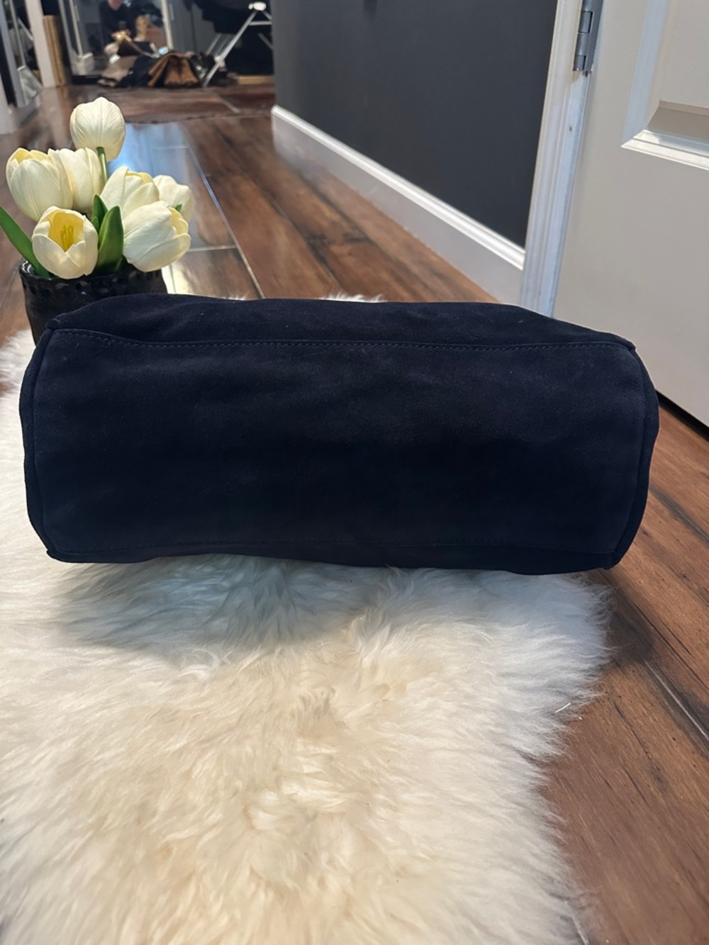 Navy suede bag - Picture 4 of 11